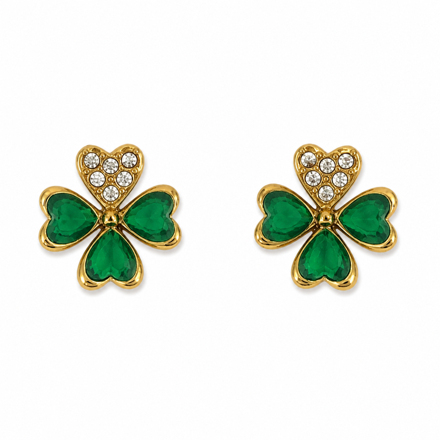 Aretes Trébol Cristal - 6 Colores