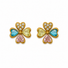 Aretes Trébol Cristal - 6 Colores