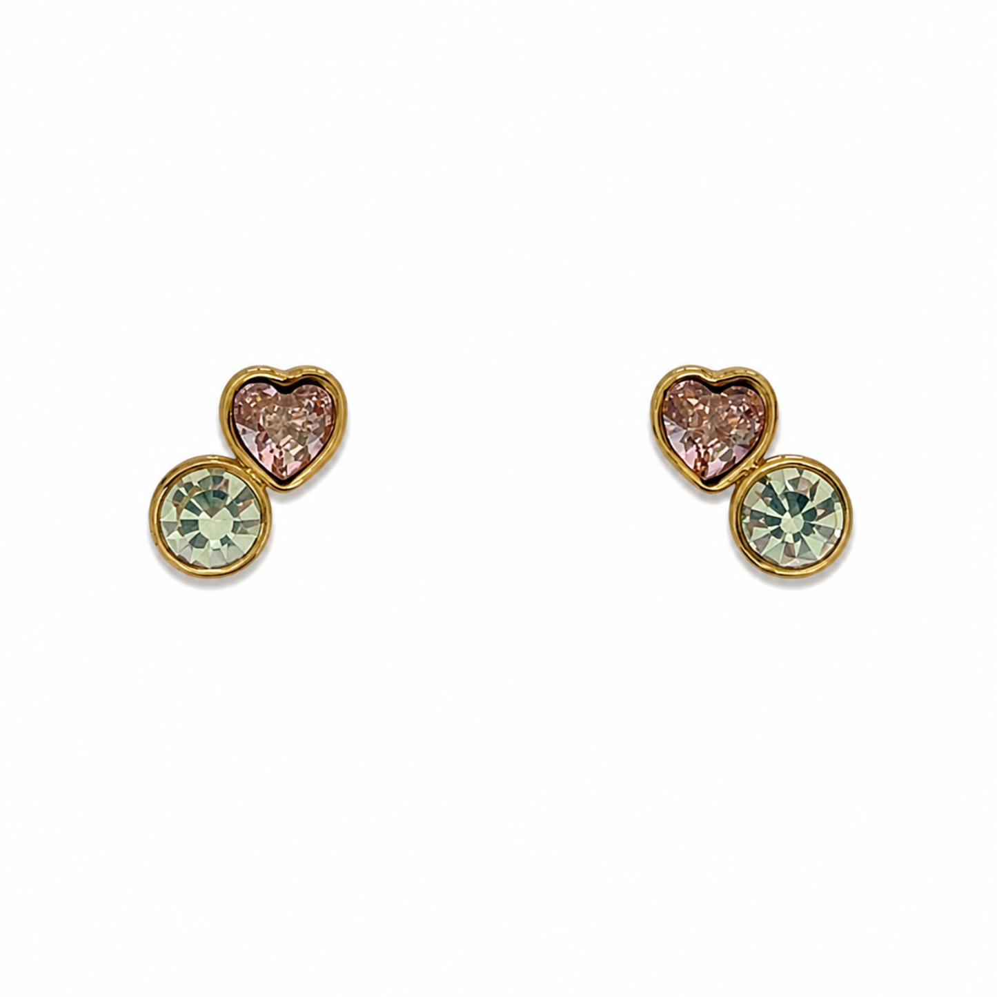 Pendientes Corazón Cristal - 4 Colores