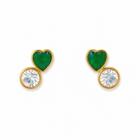 Pendientes Corazón Cristal - 4 Colores