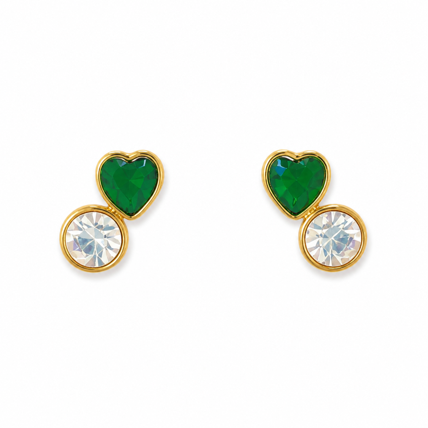 Pendientes Corazón Cristal - 4 Colores