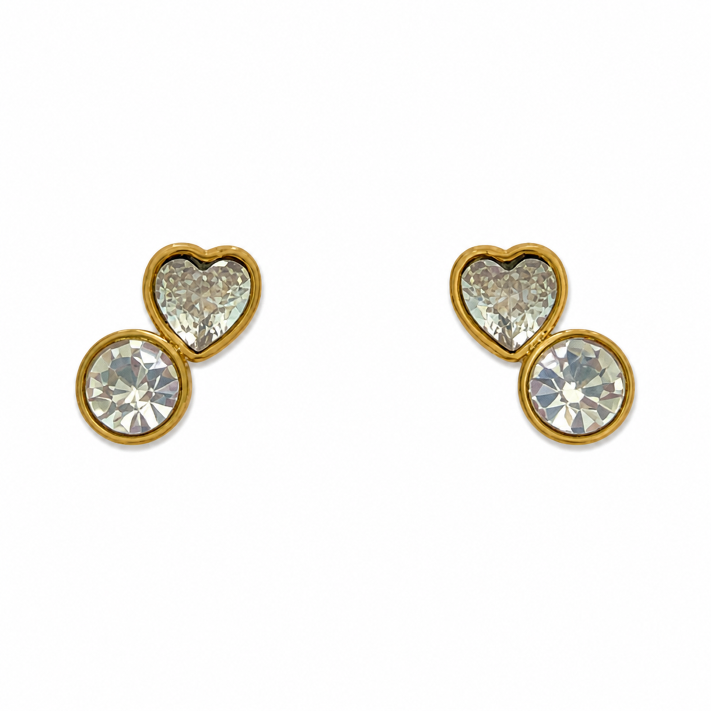 Pendientes Corazón Cristal - 4 Colores