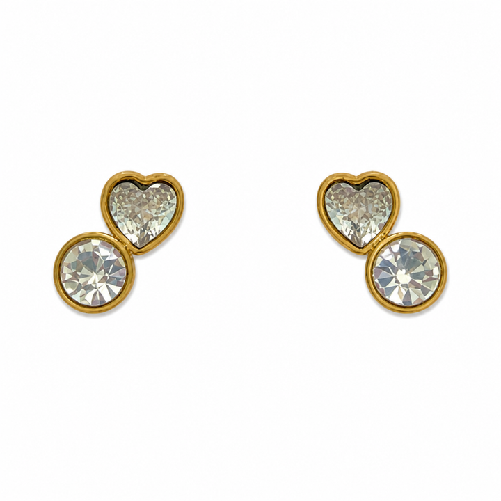 Pendientes Corazón Cristal - 4 Colores