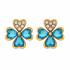 Aretes Trébol Cristal - 6 Colores