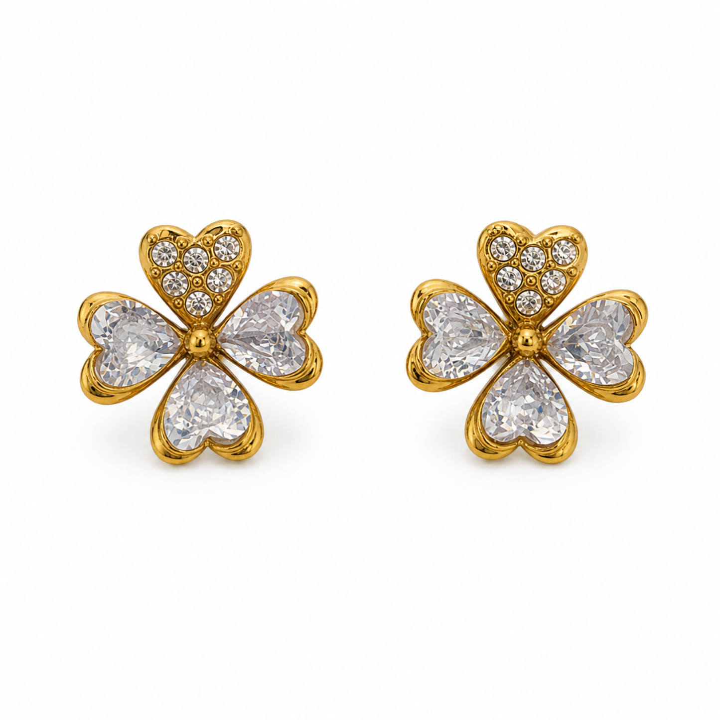 Aretes Trébol Cristal - 6 Colores