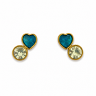 Pendientes Corazón Cristal - 4 Colores
