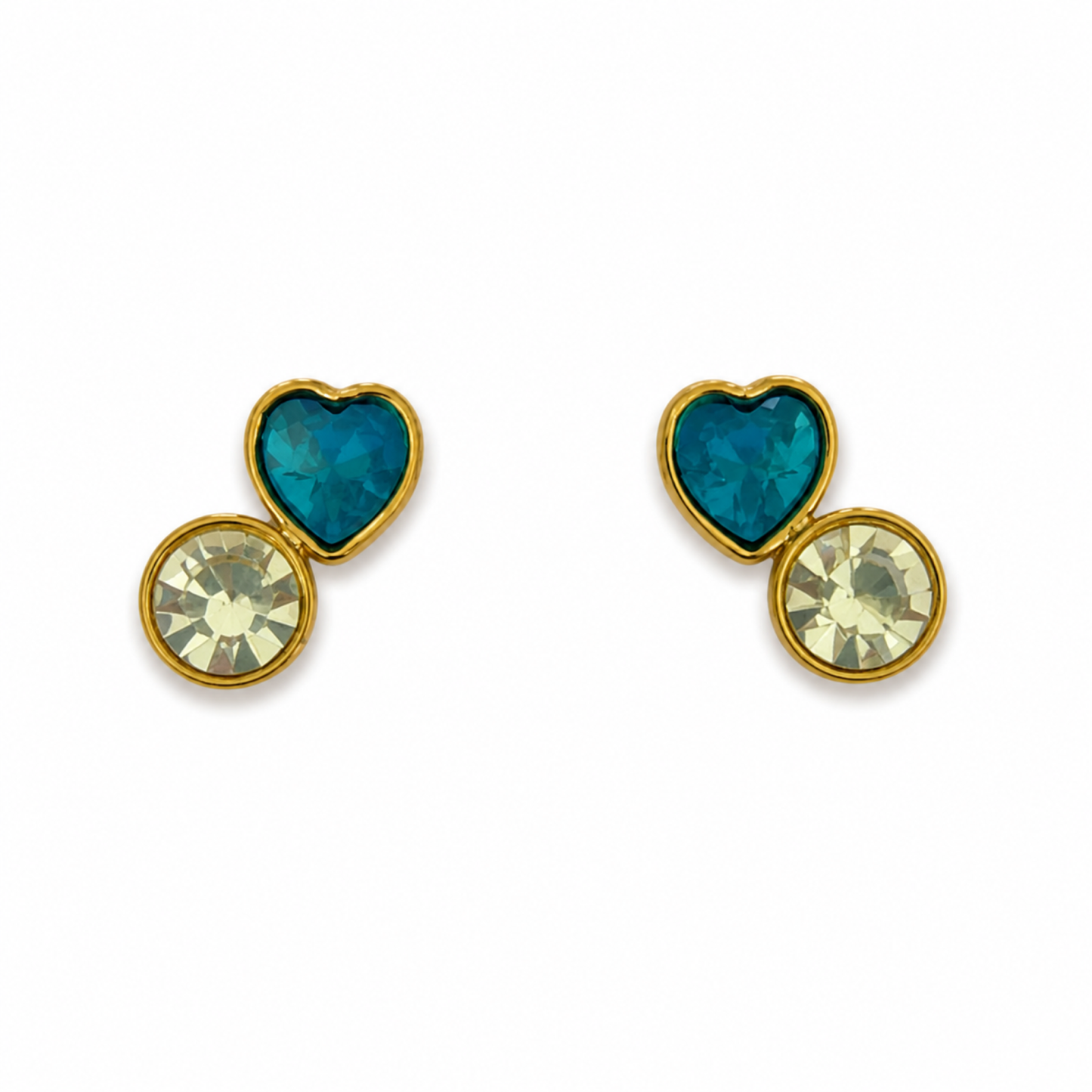 Pendientes Corazón Cristal - 4 Colores