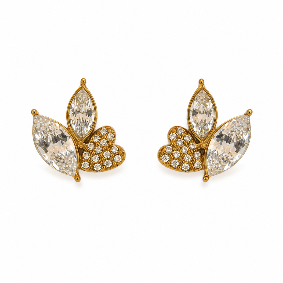 Pendientes Hojas Cristal - 6 Colores