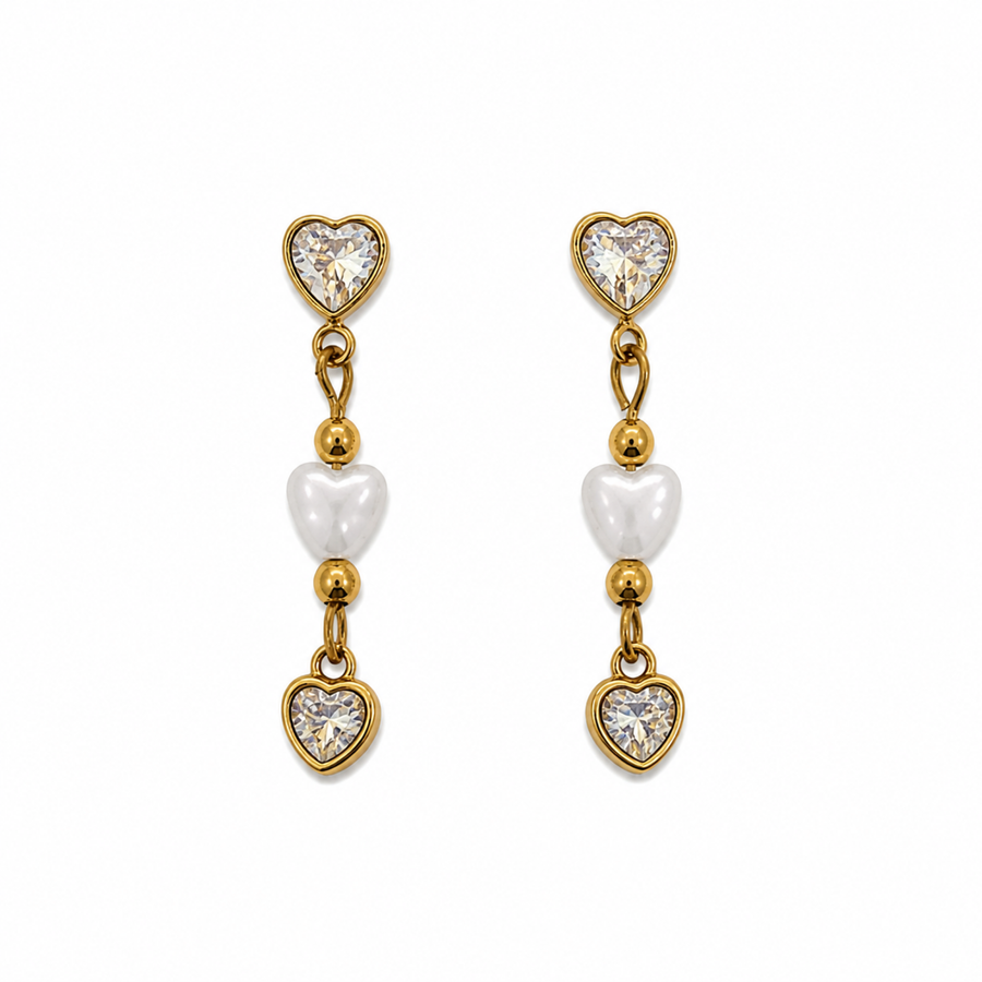 Pendiente Corazón Cristal