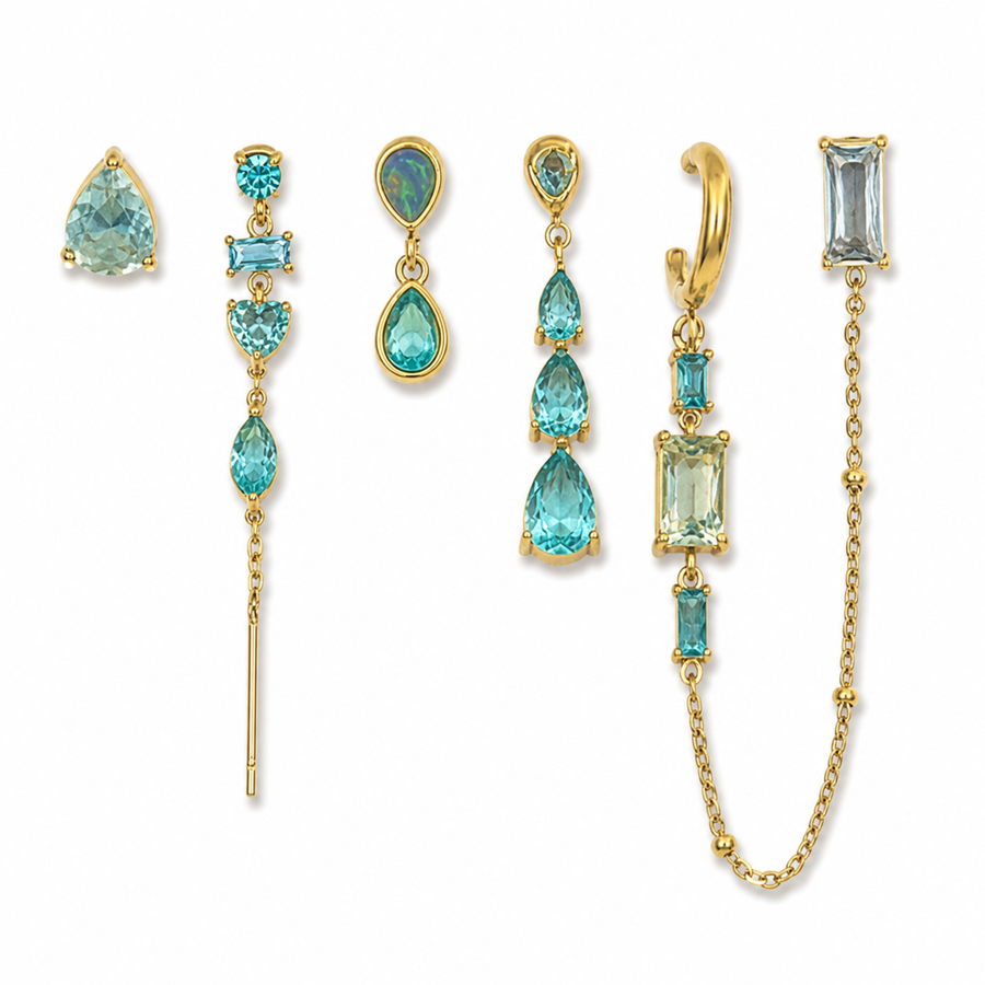 Pack Pendientes Dorado - 6 Colores