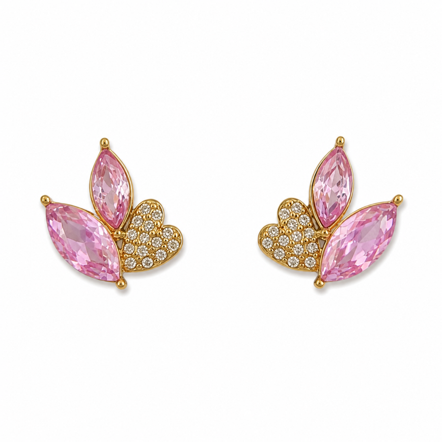Pendientes Hojas Cristal - 6 Colores
