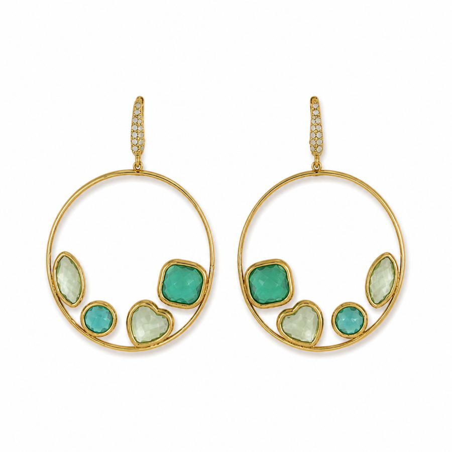 Pendientes Aro Cristal - 4 Colores