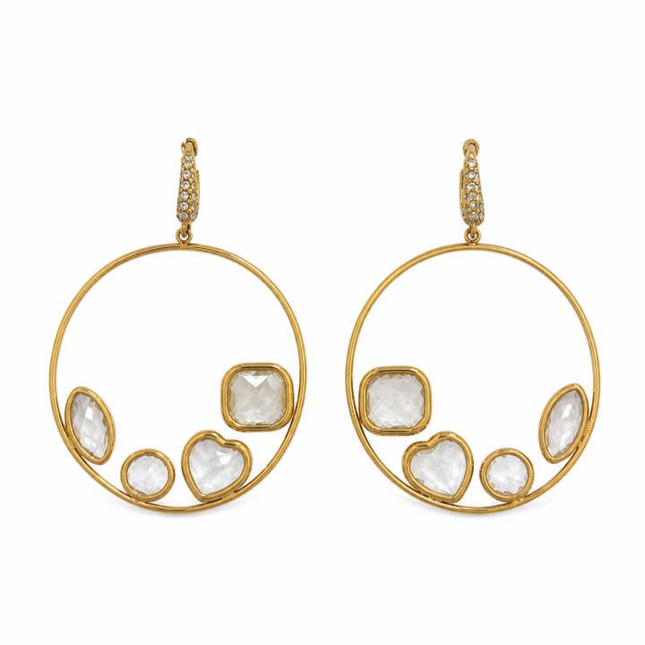 Pendientes Aro Cristal - 4 Colores