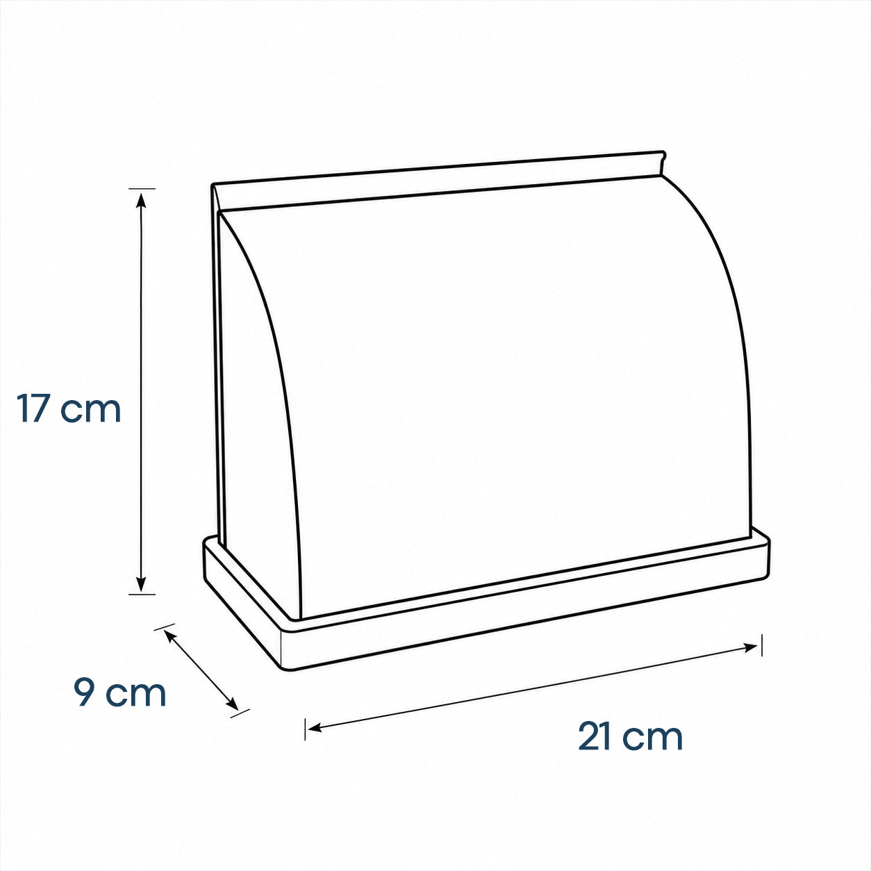 Exhibidor Curvo para Collares con Base de Madera - 4 Colores