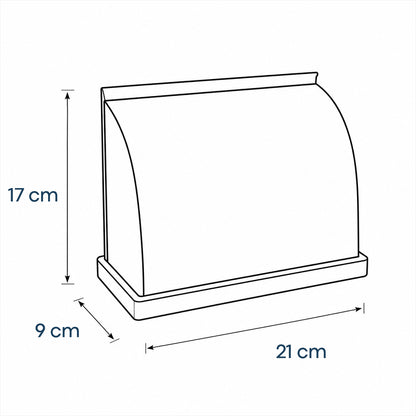 Exhibidor Curvo para Collares con Base de Madera - 4 Colores