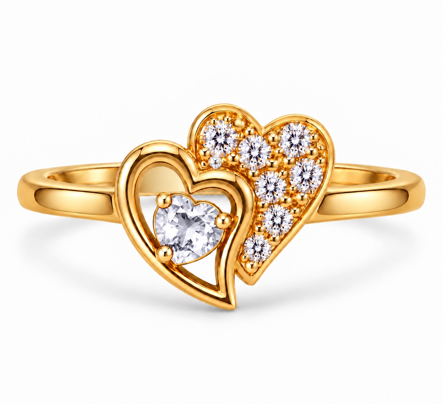 Anillo Corazones Cristal - 6 Colores
