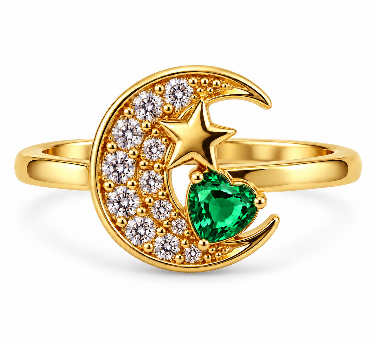 Anillo Luna Cristal - 6 Colores