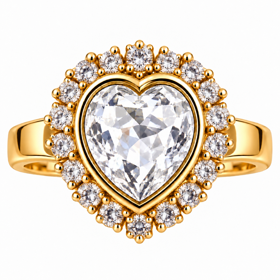 Anillo Corazón Cristal - 5 Colores