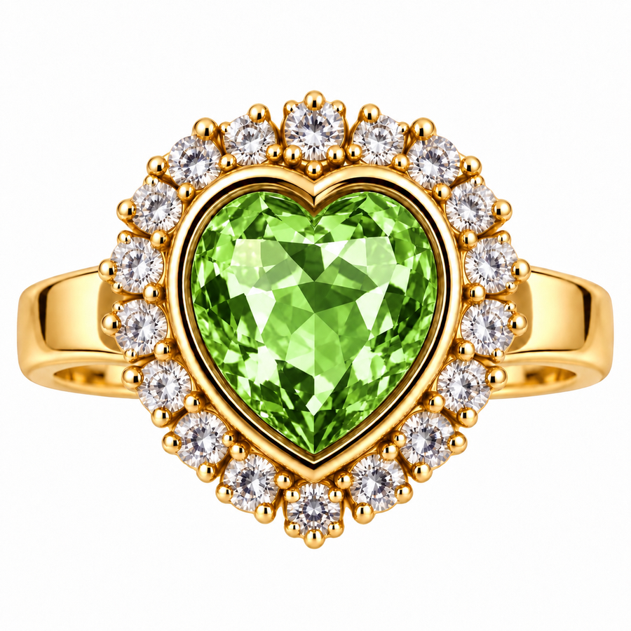 Anillo Corazón Cristal - 5 Colores