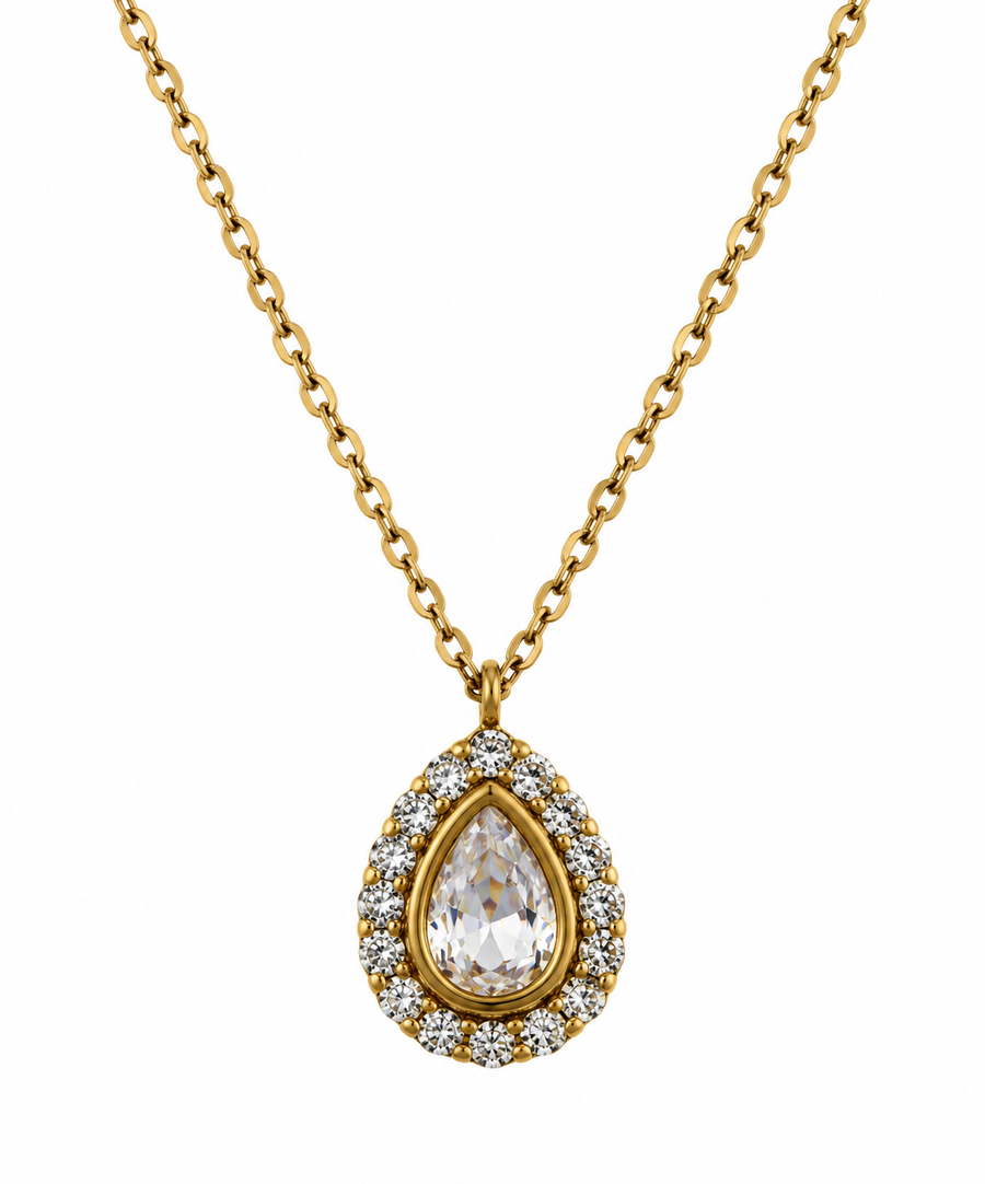 Collar Gota Cristal - 5 Colores
