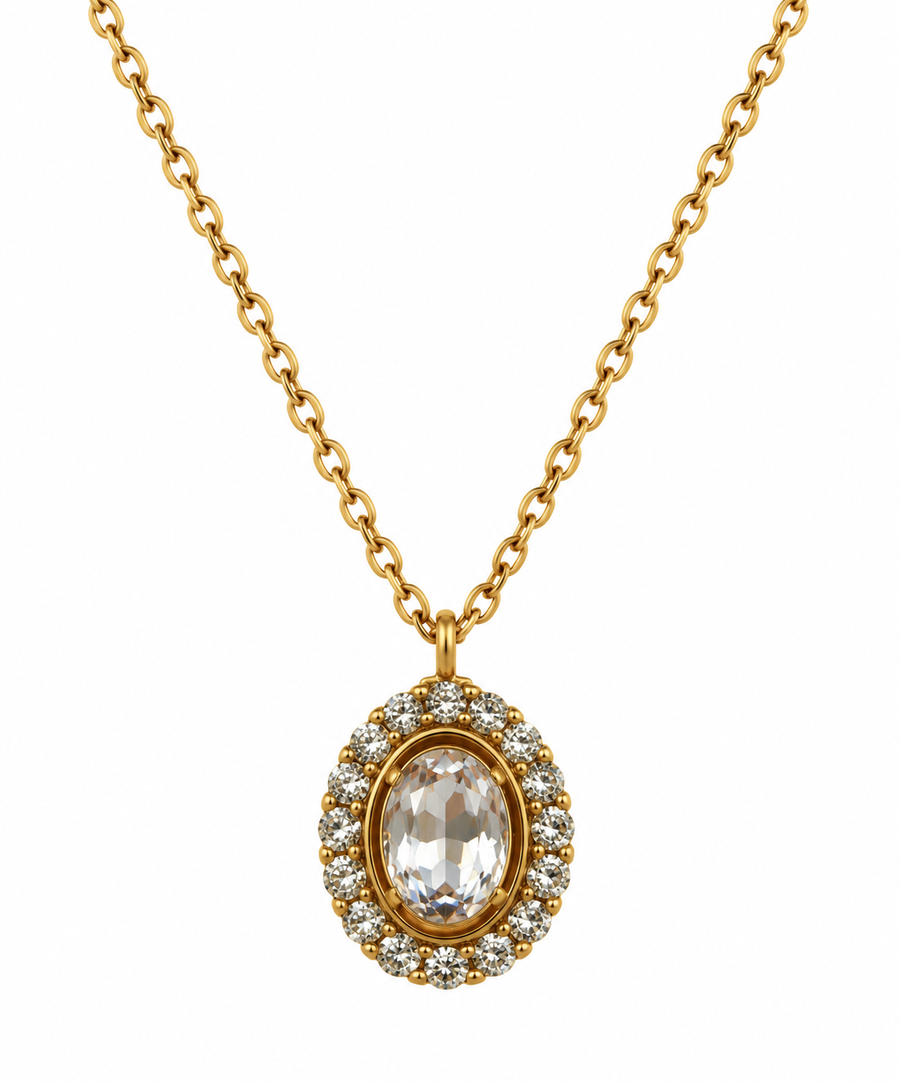 Collar Oval Cristal - 5 Colores