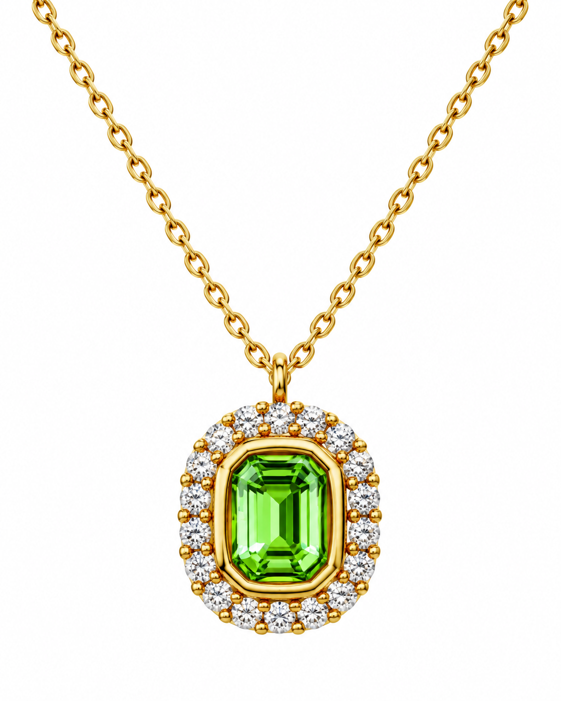 Collar Rectángulo Cristal - 5 Colores