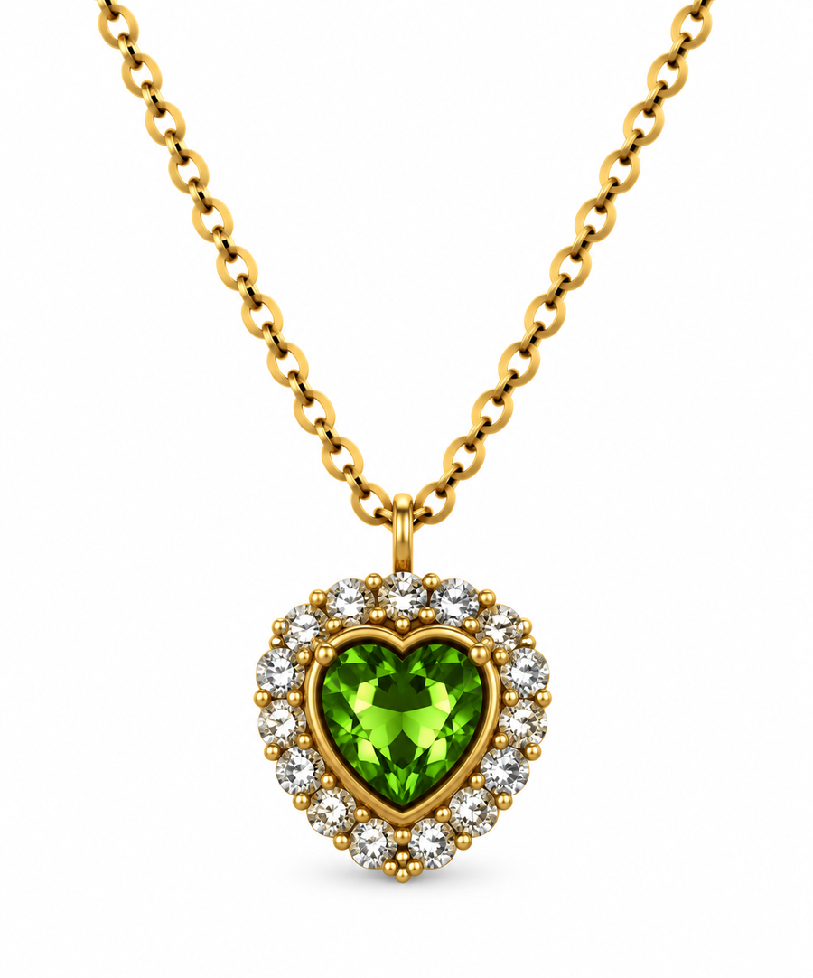 Collar Corazón Cristal - 5 Colores