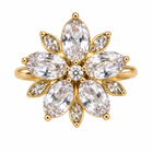 Anillo Flor y  Pétalos Cristal - 6 Colores