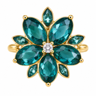Anillo Flor y  Pétalos Cristal - 6 Colores