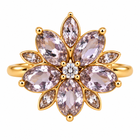 Anillo Flor y  Pétalos Cristal - 6 Colores