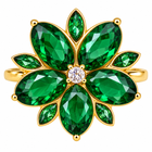 Anillo Flor y  Pétalos Cristal - 6 Colores