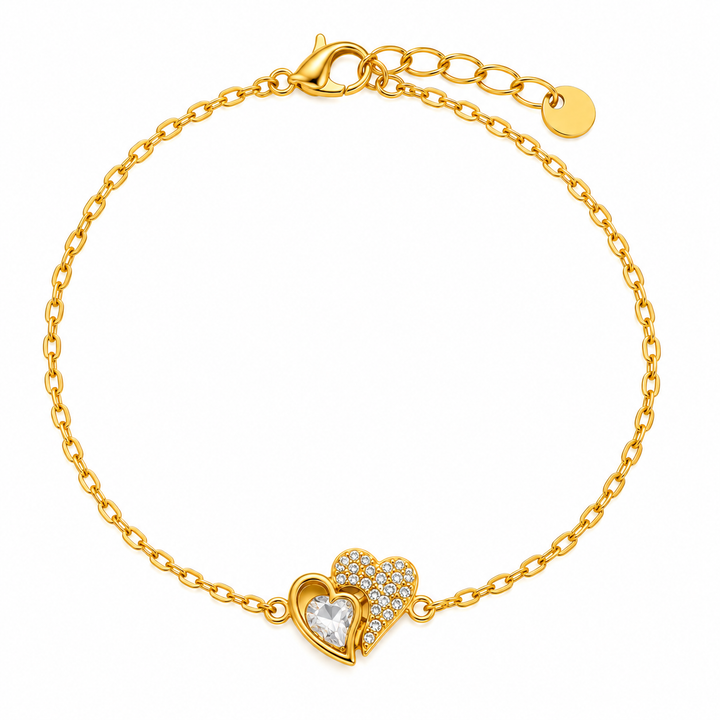Pulsera Corazones Cristal - 6 Colores