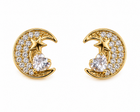 Pendientes Luna Cristal - 6 Colores