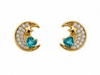 Pendientes Luna Cristal - 6 Colores
