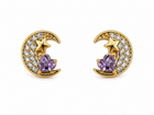 Pendientes Luna Cristal - 6 Colores