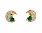 Pendientes Luna Cristal - 6 Colores