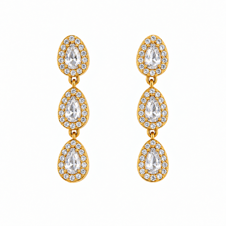 Pendientes Gotas Cristal - 5 Colores