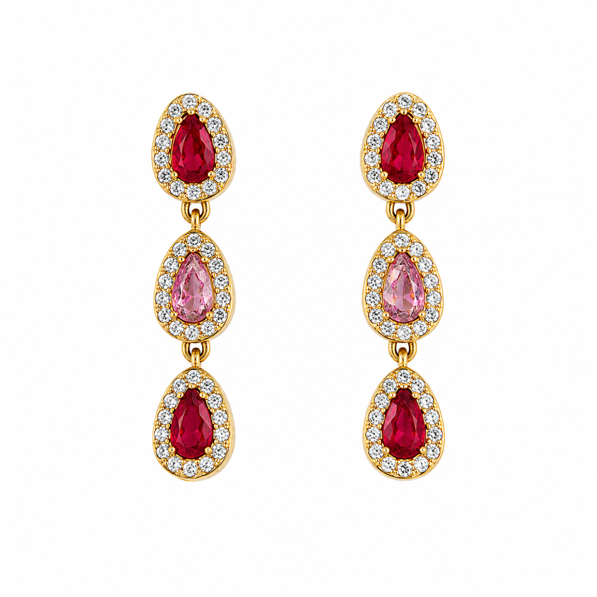 Pendientes Gotas Cristal - 5 Colores