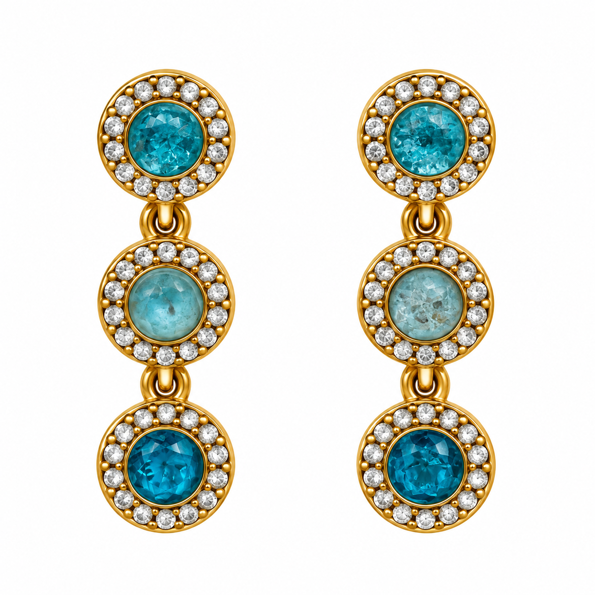 Pendientes Círculos Cristal - 5 Colores