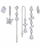 Pack de Pendientes Mariposas Cristal Plateado - 3 Colores