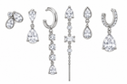 Pack de Pendientes Gotas Cristal Plateado - 3 Colores