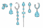 Pack de Pendientes Gotas Cristal Plateado - 3 Colores