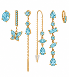 Pack de Pendientes Mariposas Cristal Dorado - 6 Colores