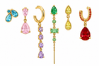 Pack de Pendientes Gotas Cristal Dorado - 6 Colores