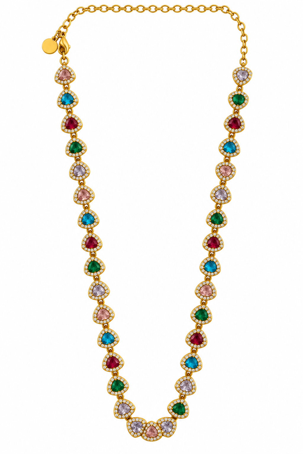 Collar Círculos Cristal - 5 Colores