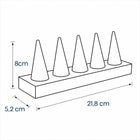 Exhibidor de 5 Conos para Anillos - 4 Colores