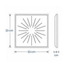 Exhibidor cuadrado diseño radial - 5 Colores